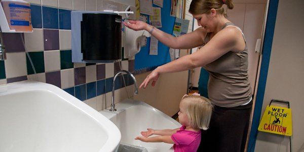 Washing Hands to enter NICU